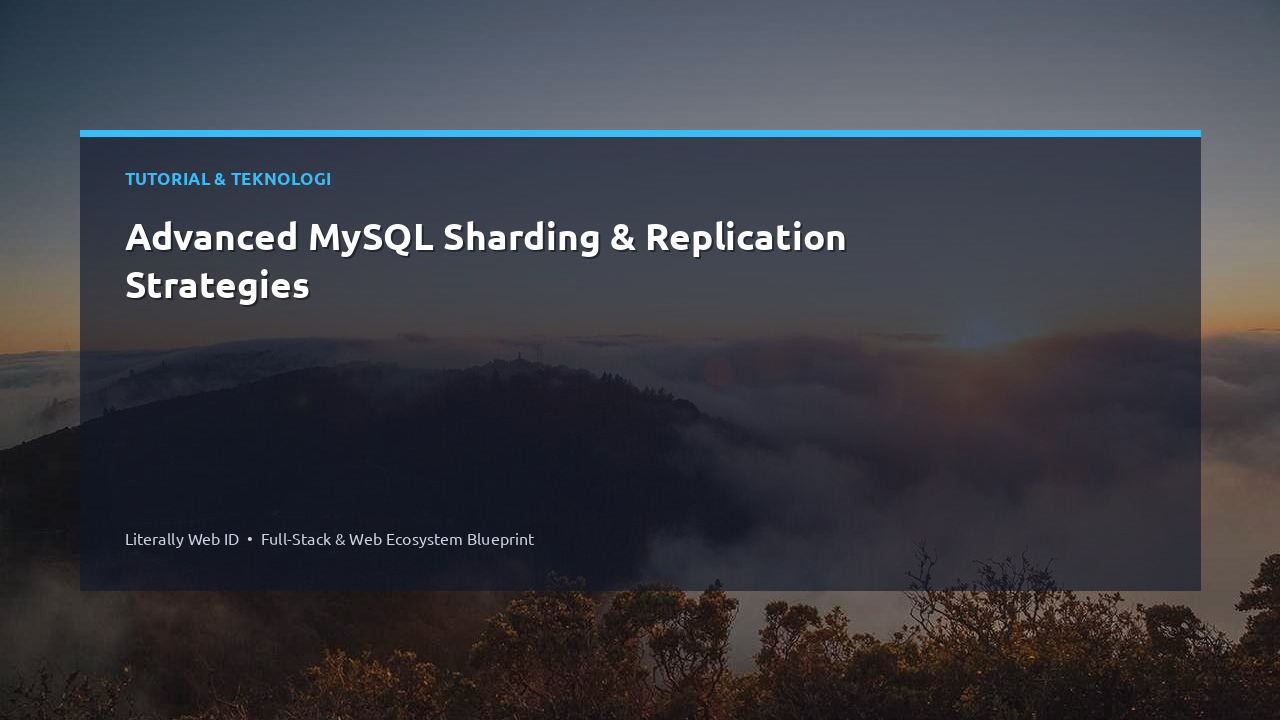 Advanced MySQL Sharding & Replication Strategies