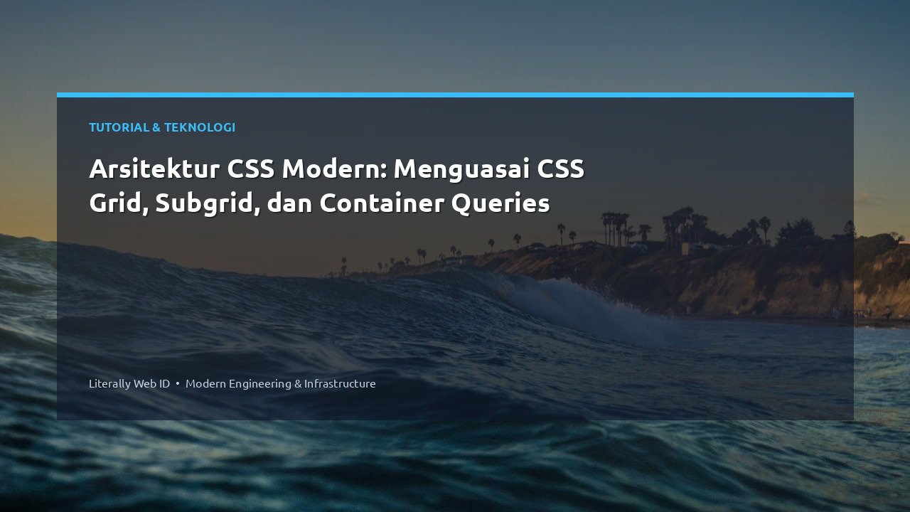 Arsitektur CSS Modern: Menguasai CSS Grid, Subgrid, dan Container Queries