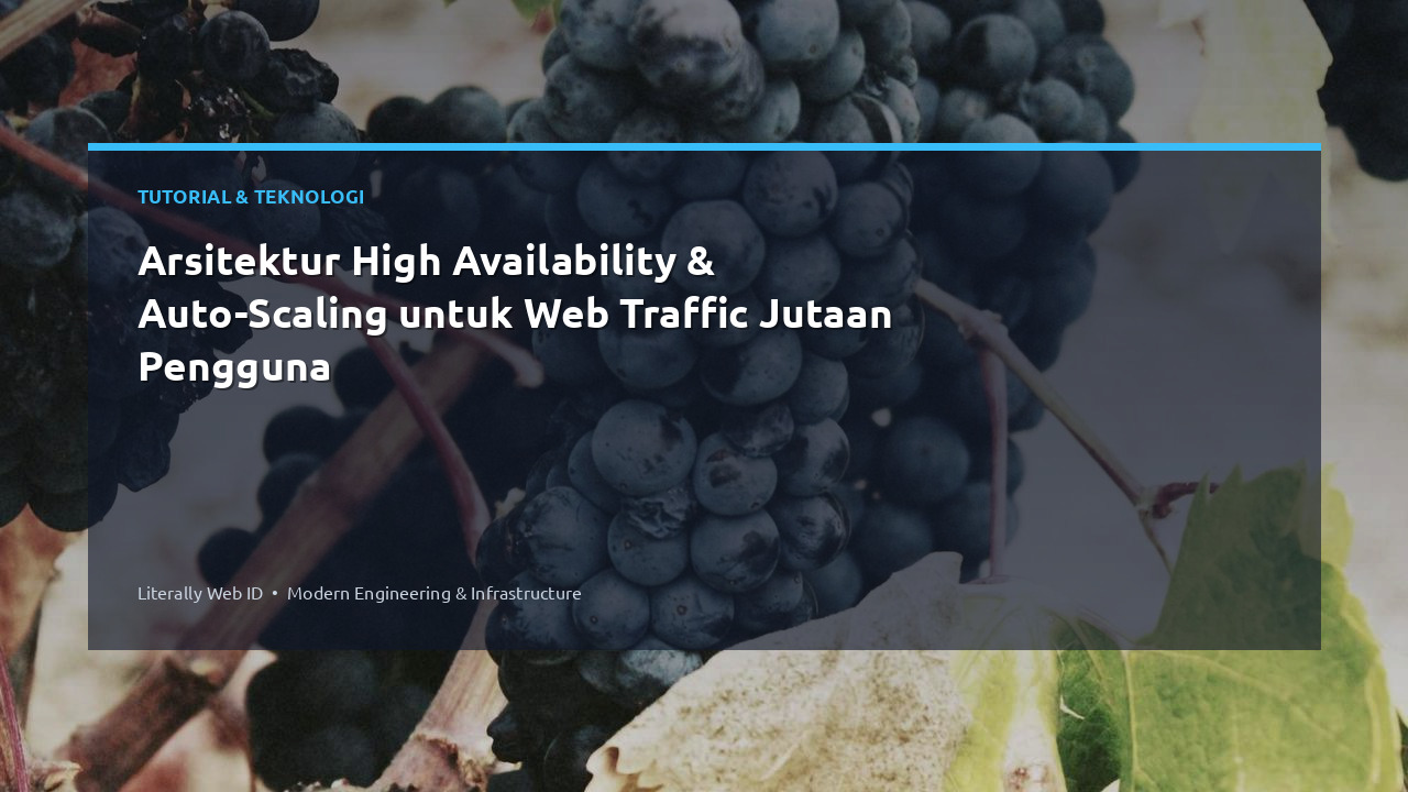 Arsitektur High Availability & Auto-Scaling untuk Web Traffic Jutaan Pengguna