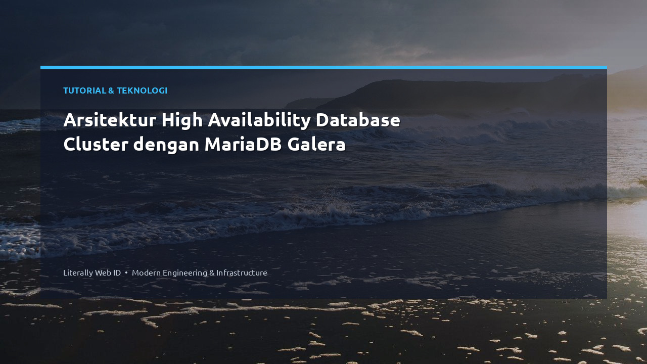 Arsitektur High Availability Database Cluster dengan MariaDB Galera
