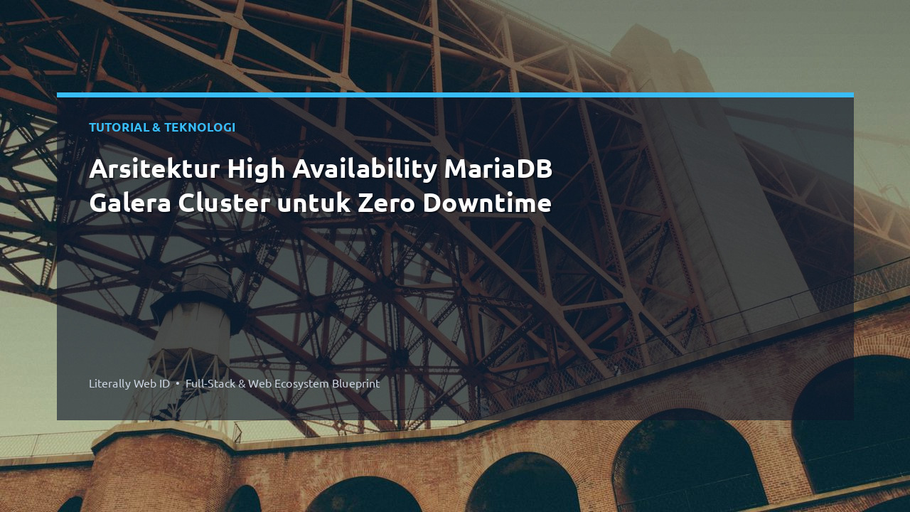 Arsitektur High Availability MariaDB Galera Cluster untuk Zero Downtime