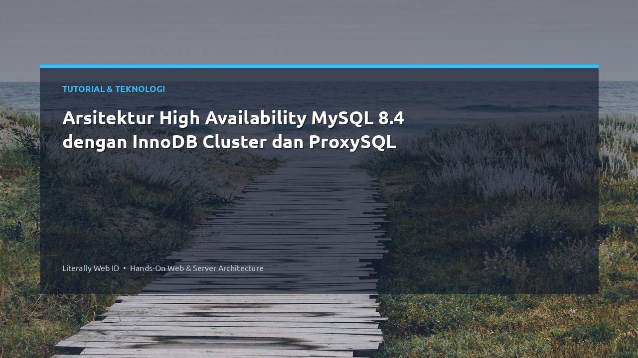 Arsitektur High Availability MySQL 8.4 dengan InnoDB Cluster dan ProxySQL