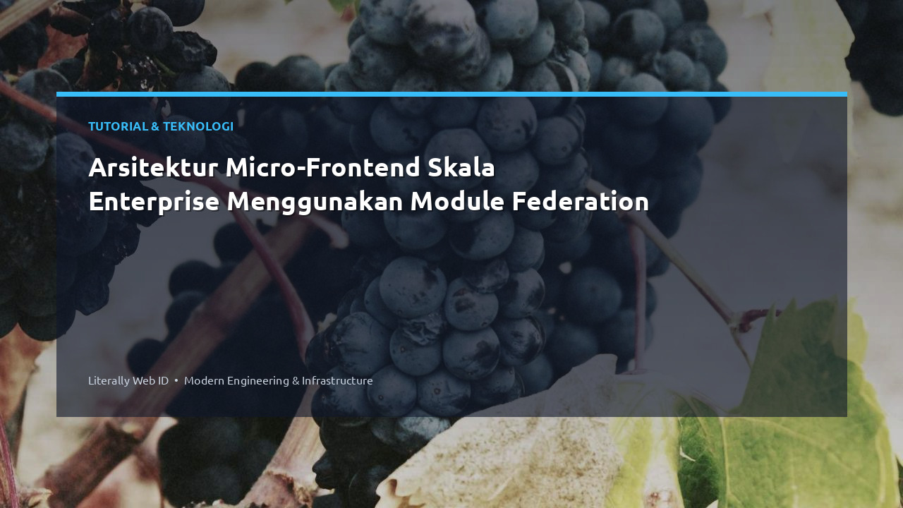 Arsitektur Micro-Frontend Skala Enterprise Menggunakan Module Federation