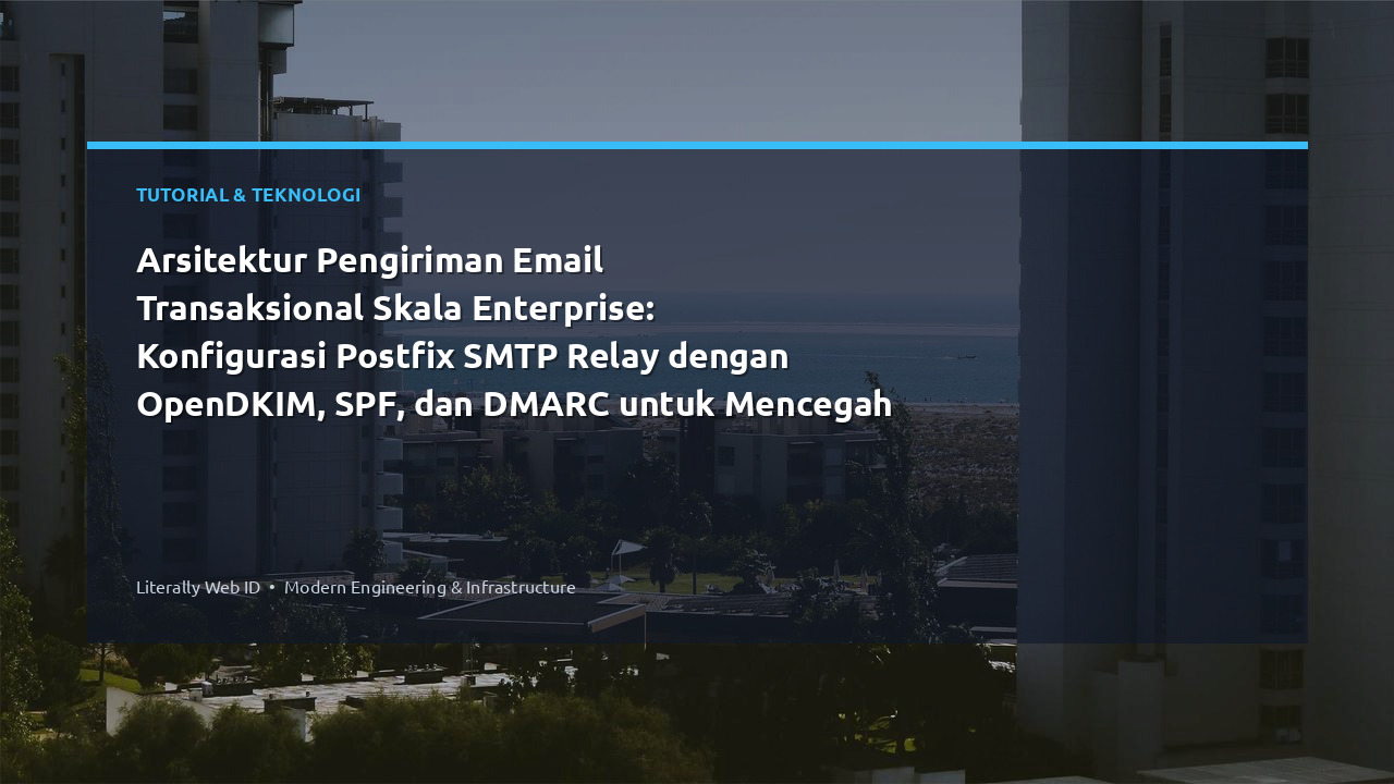 Arsitektur Pengiriman Email Transaksional Skala Enterprise: Konfigurasi Postfix SMTP Relay dengan OpenDKIM, SPF, dan DMARC untuk Mencegah Inbox Spam