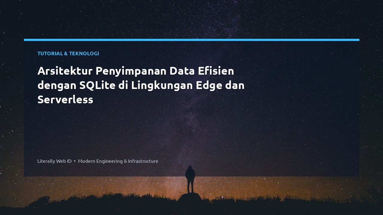 Arsitektur Penyimpanan Data Efisien dengan SQLite di Lingkungan Edge dan Serverless