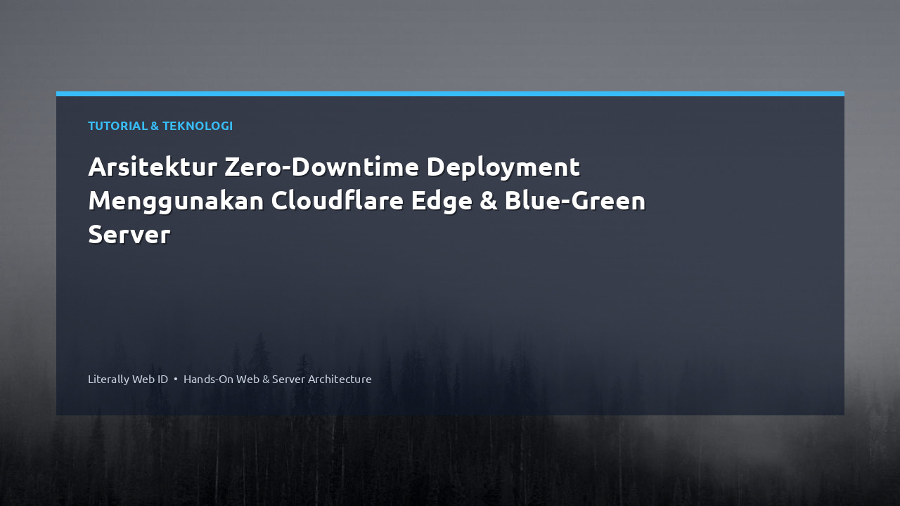 Arsitektur Zero-Downtime Deployment Menggunakan Cloudflare Edge & Blue-Green Server