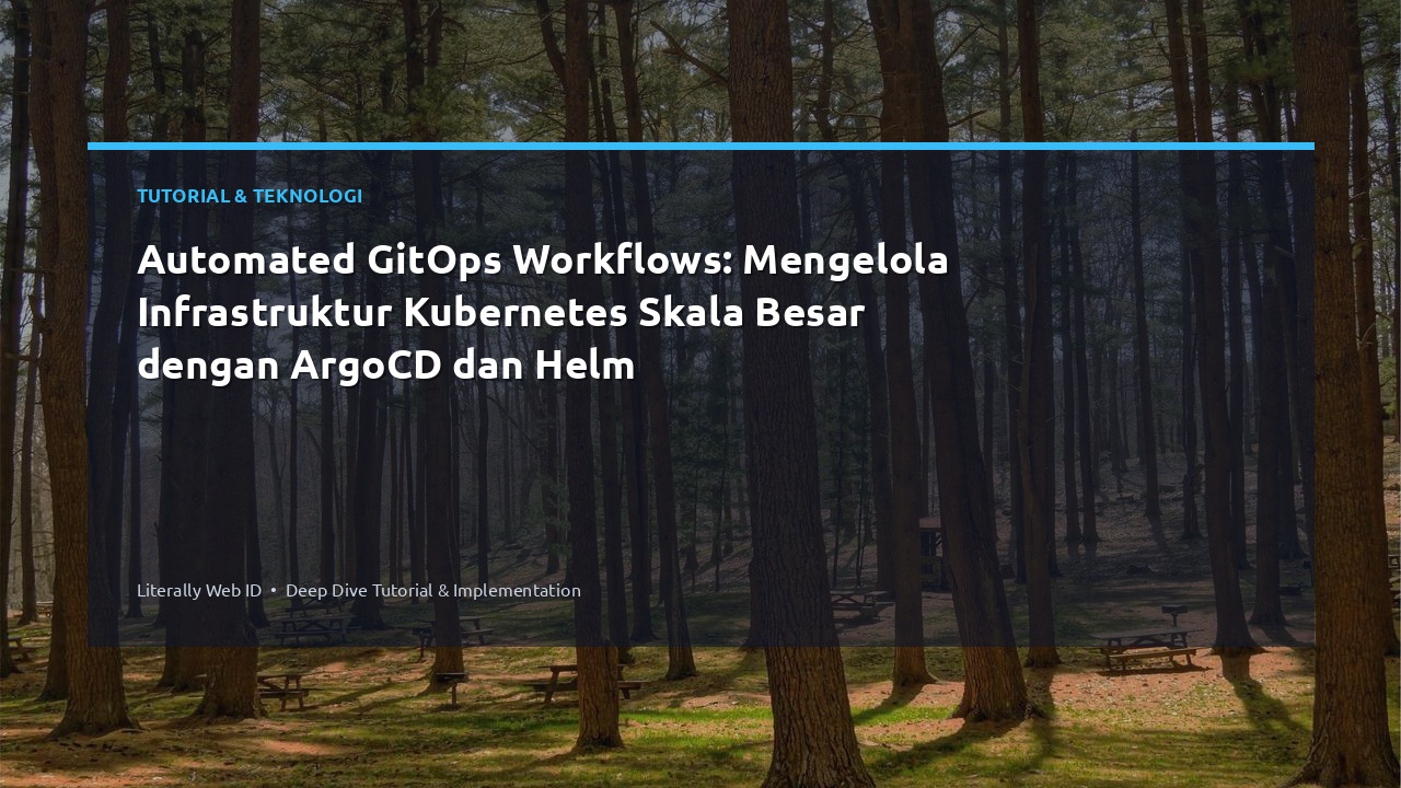 Automated GitOps Workflows: Mengelola Infrastruktur Kubernetes Skala Besar dengan ArgoCD dan Helm