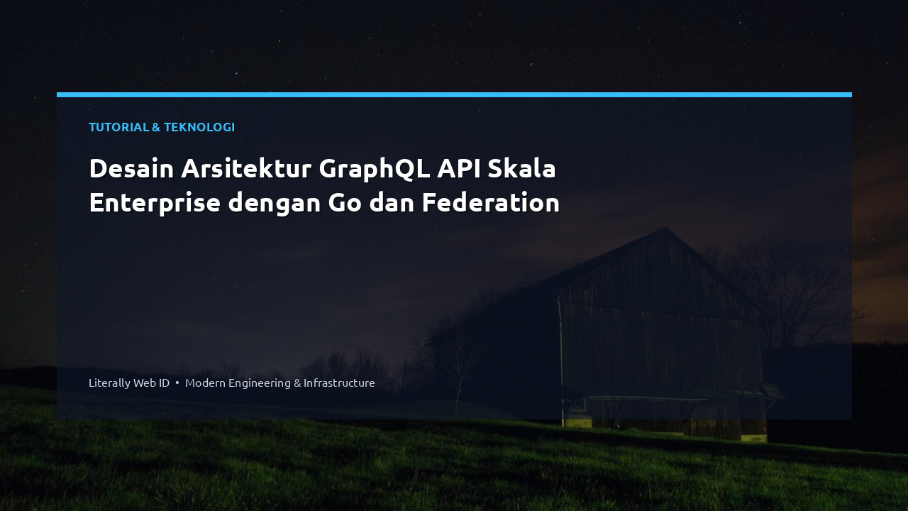 Desain Arsitektur GraphQL API Skala Enterprise dengan Go dan Federation