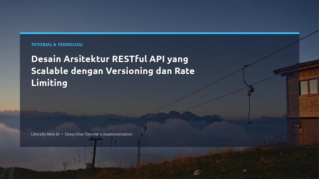 Desain Arsitektur RESTful API yang Scalable dengan Versioning dan Rate Limiting