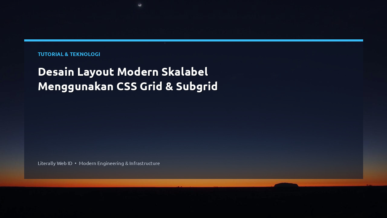 Desain Layout Modern Skalabel Menggunakan CSS Grid & Subgrid