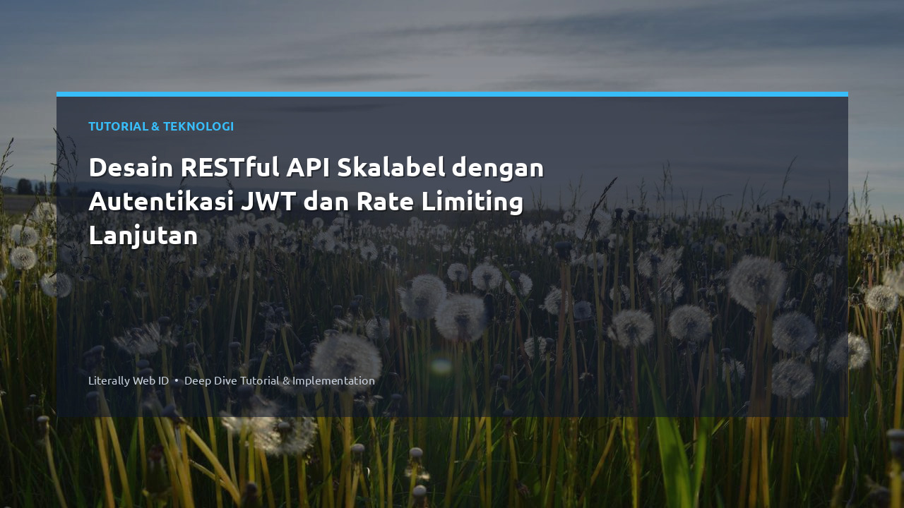 Desain RESTful API Skalabel dengan Autentikasi JWT dan Rate Limiting Lanjutan