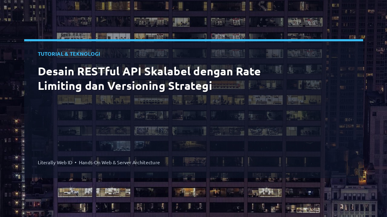Desain RESTful API Skalabel dengan Rate Limiting dan Versioning Strategi