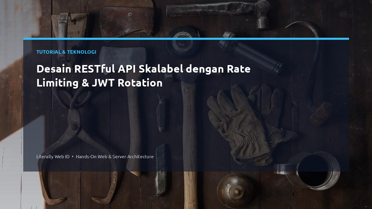 Desain RESTful API Skalabel dengan Rate Limiting & JWT Rotation
