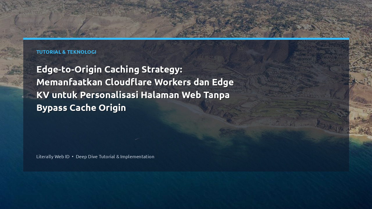 Edge-to-Origin Caching Strategy: Memanfaatkan Cloudflare Workers dan Edge KV untuk Personalisasi Halaman Web Tanpa Bypass Cache Origin