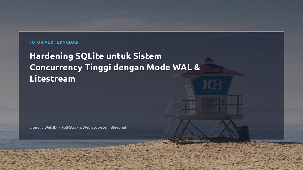 Hardening SQLite untuk Sistem Concurrency Tinggi dengan Mode WAL & Litestream