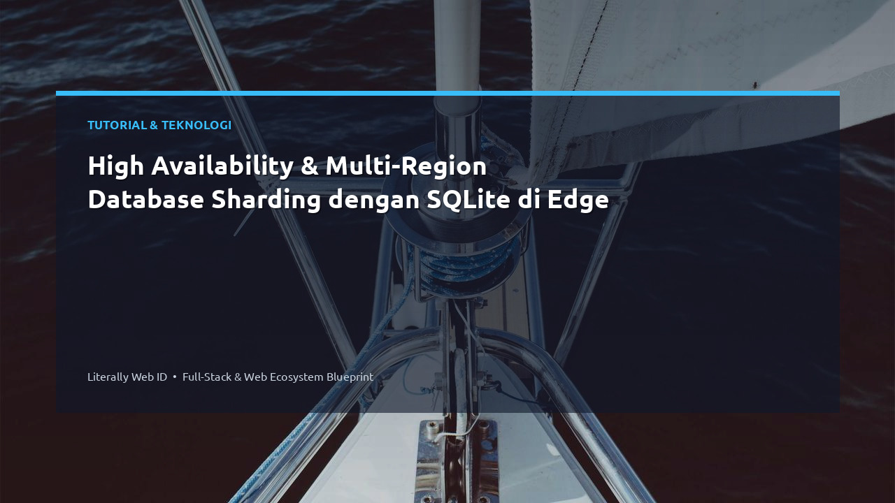 High Availability & Multi-Region Database Sharding dengan SQLite di Edge