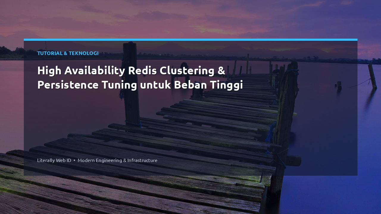 High Availability Redis Clustering & Persistence Tuning untuk Beban Tinggi