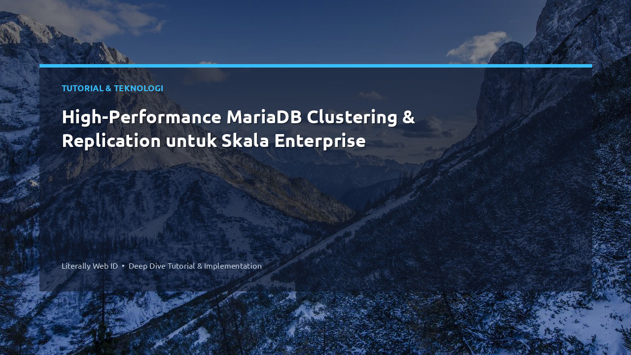 High-Performance MariaDB Clustering & Replication untuk Skala Enterprise
