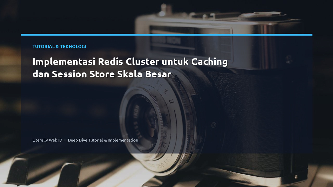 Implementasi Redis Cluster untuk Caching dan Session Store Skala Besar