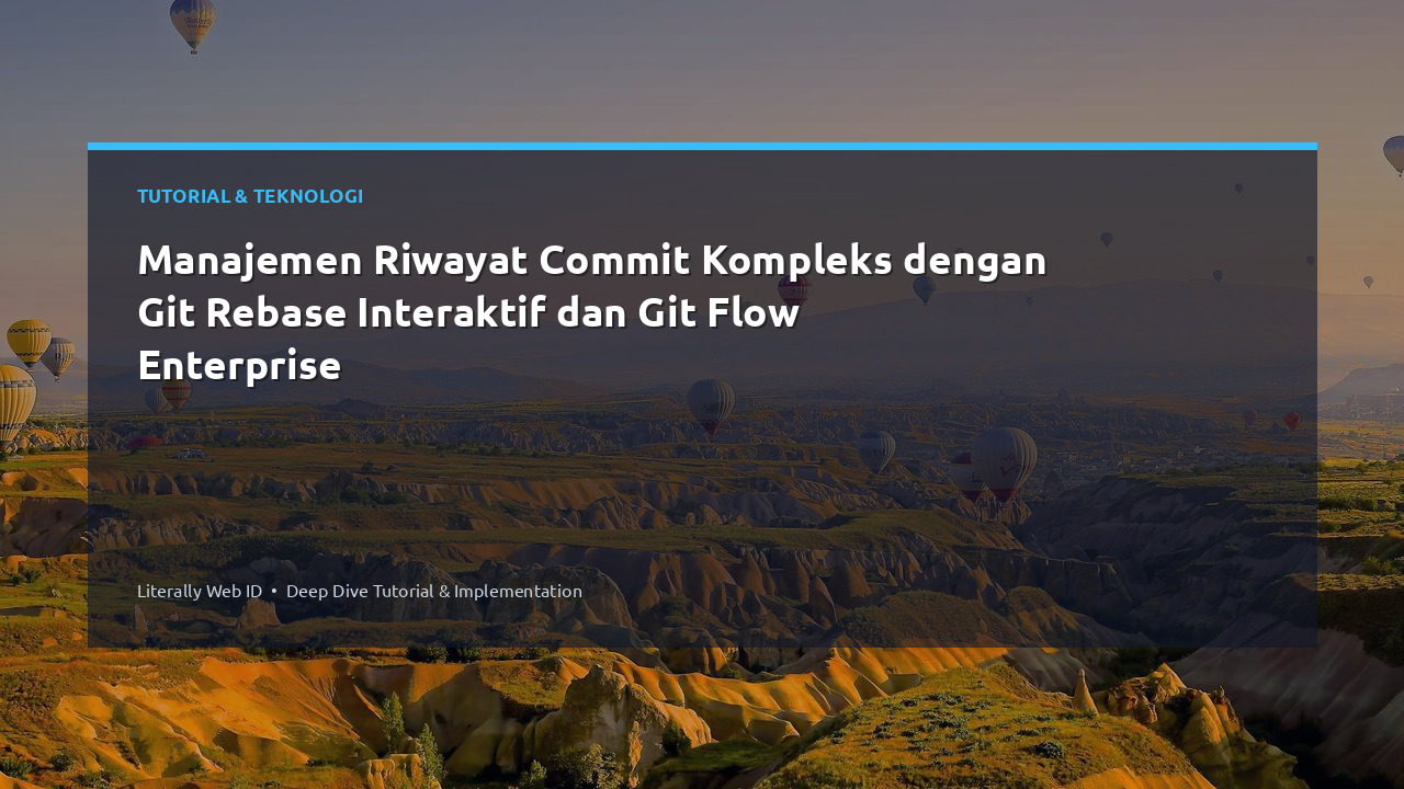 Manajemen Riwayat Commit Kompleks dengan Git Rebase Interaktif dan Git Flow Enterprise