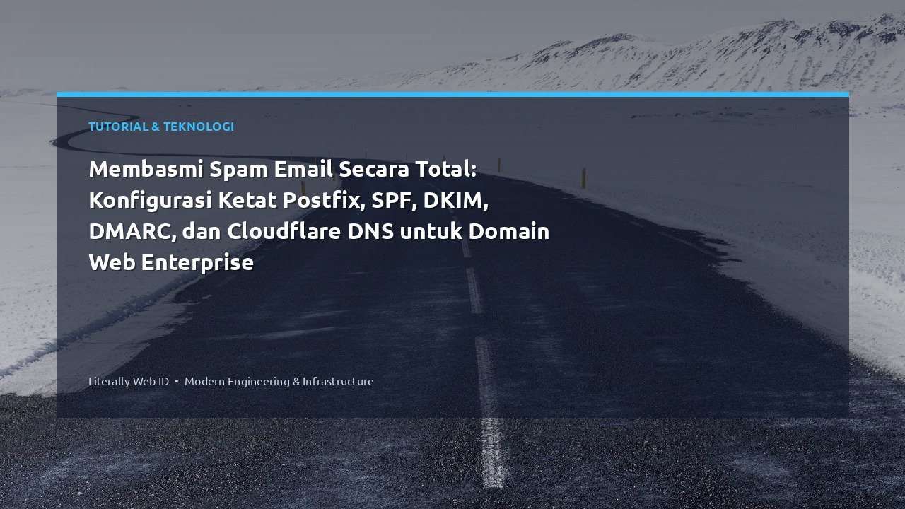 Membasmi Spam Email Secara Total: Konfigurasi Ketat Postfix, SPF, DKIM, DMARC, dan Cloudflare DNS untuk Domain Web Enterprise