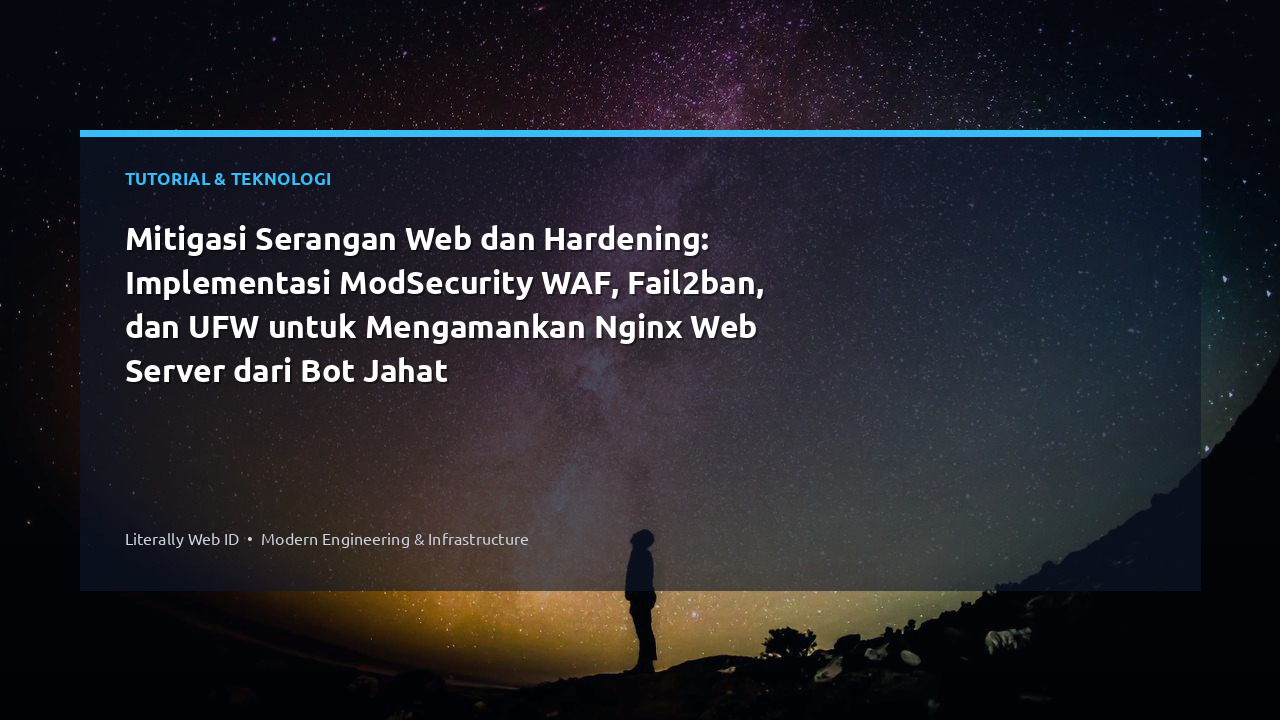 Mitigasi Serangan Web dan Hardening: Implementasi ModSecurity WAF, Fail2ban, dan UFW untuk Mengamankan Nginx Web Server dari Bot Jahat