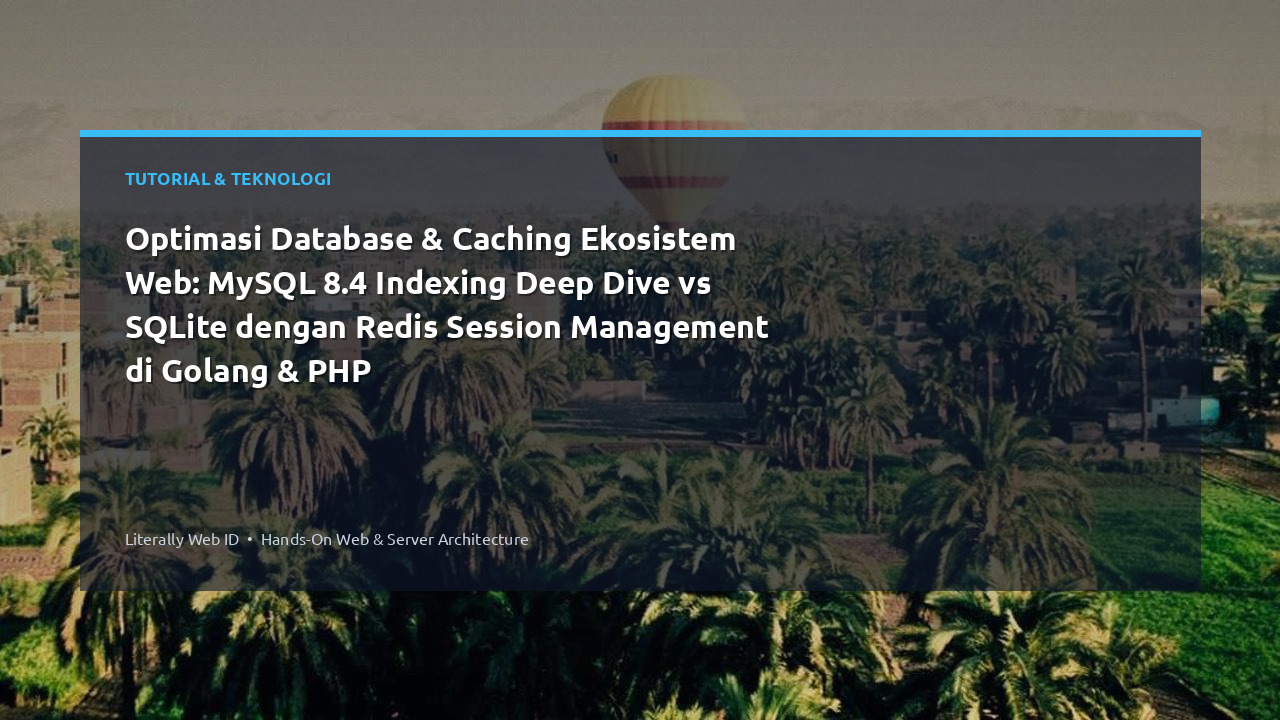 Optimasi Database & Caching Ekosistem Web: MySQL 8.4 Indexing Deep Dive vs SQLite dengan Redis Session Management di Golang & PHP