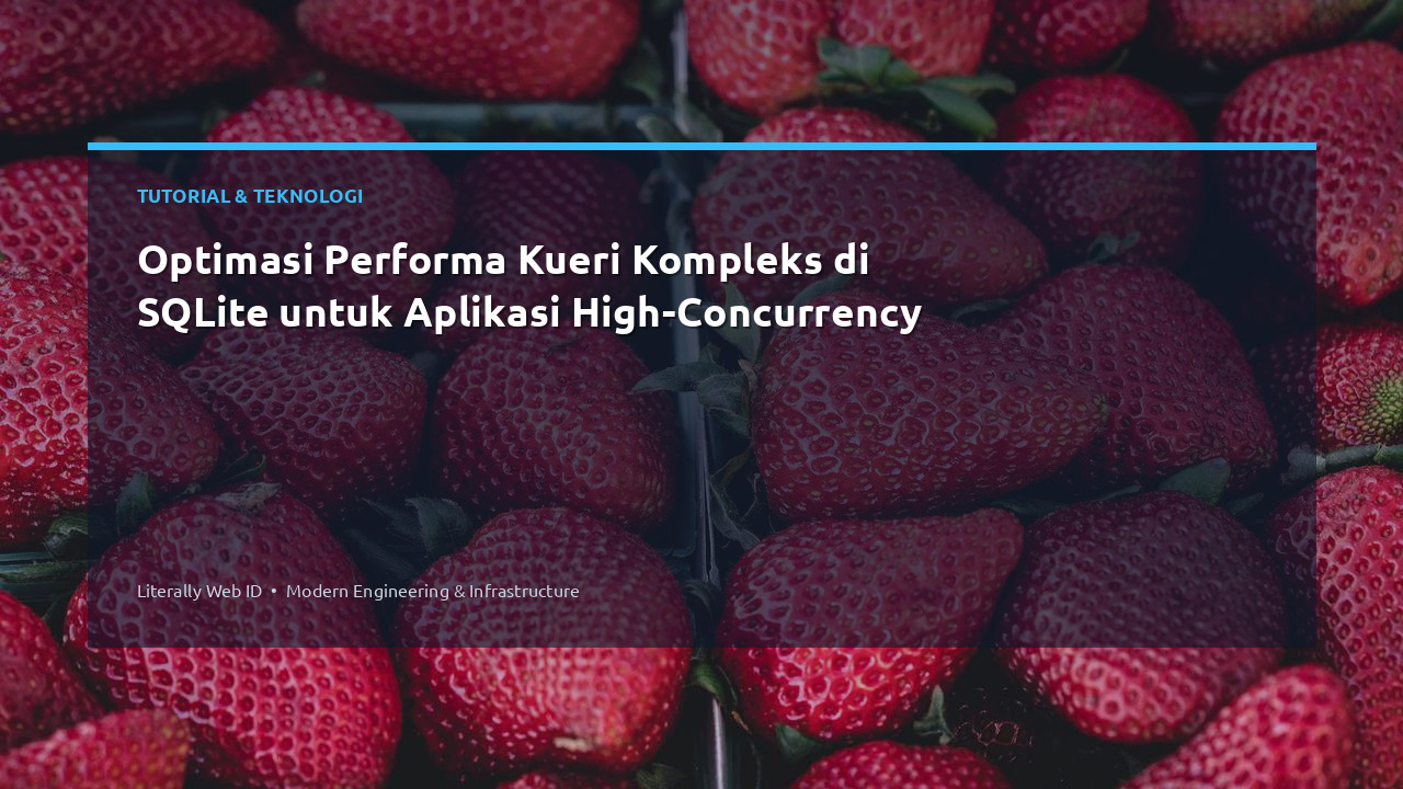 Optimasi Performa Kueri Kompleks di SQLite untuk Aplikasi High-Concurrency