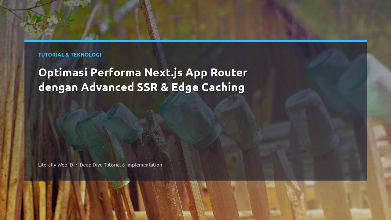 Optimasi Performa Next.js App Router dengan Advanced SSR & Edge Caching