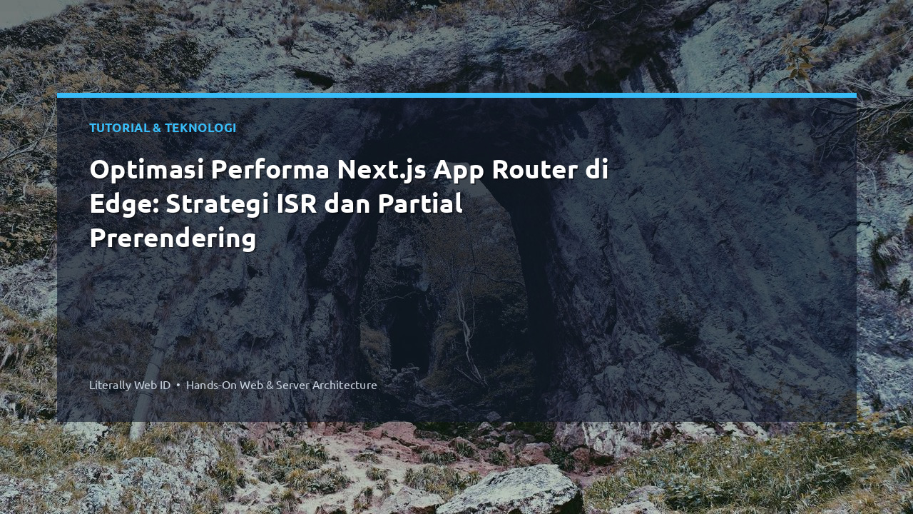Optimasi Performa Next.js App Router di Edge: Strategi ISR dan Partial Prerendering
