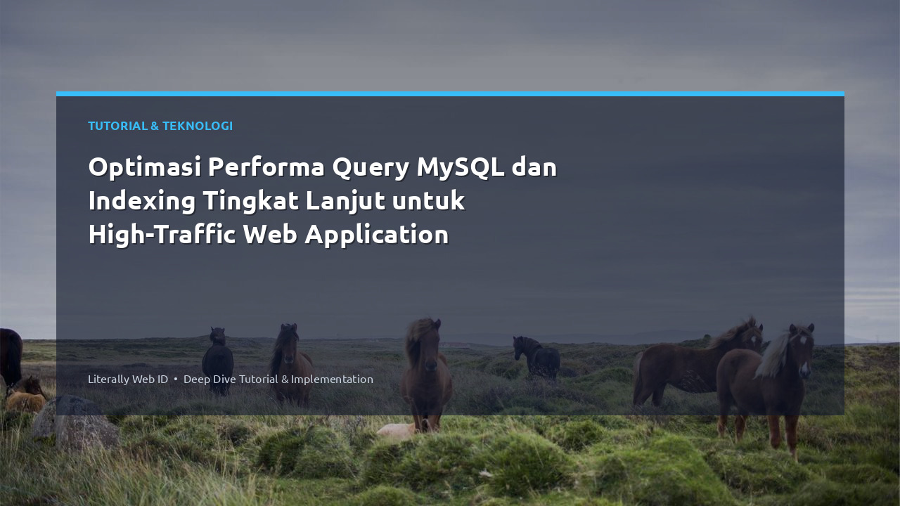 Optimasi Performa Query MySQL dan Indexing Tingkat Lanjut untuk High-Traffic Web Application
