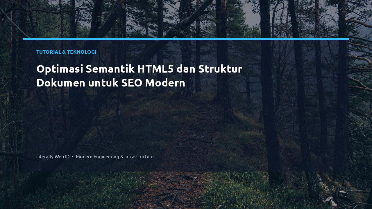 Optimasi Semantik HTML5 dan Struktur Dokumen untuk SEO Modern