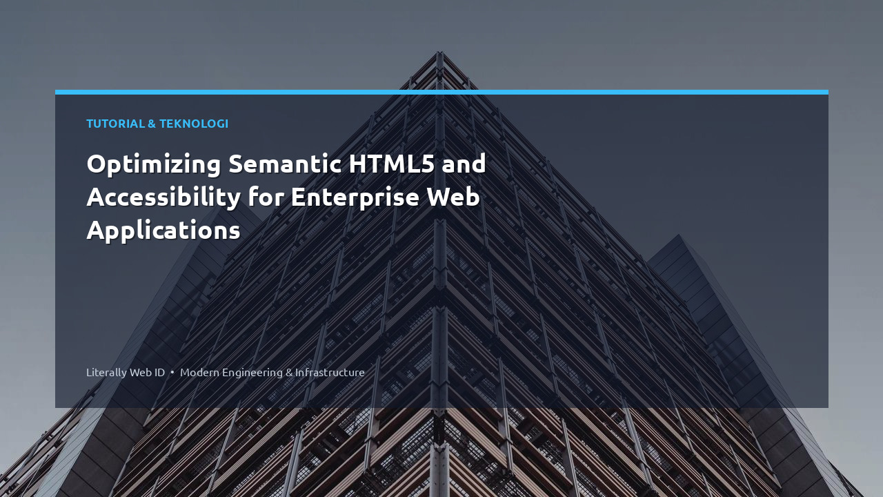 Optimizing Semantic HTML5 and Accessibility for Enterprise Web Applications