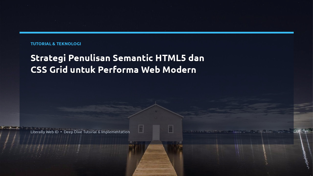 Strategi Penulisan Semantic HTML5 dan CSS Grid untuk Performa Web Modern