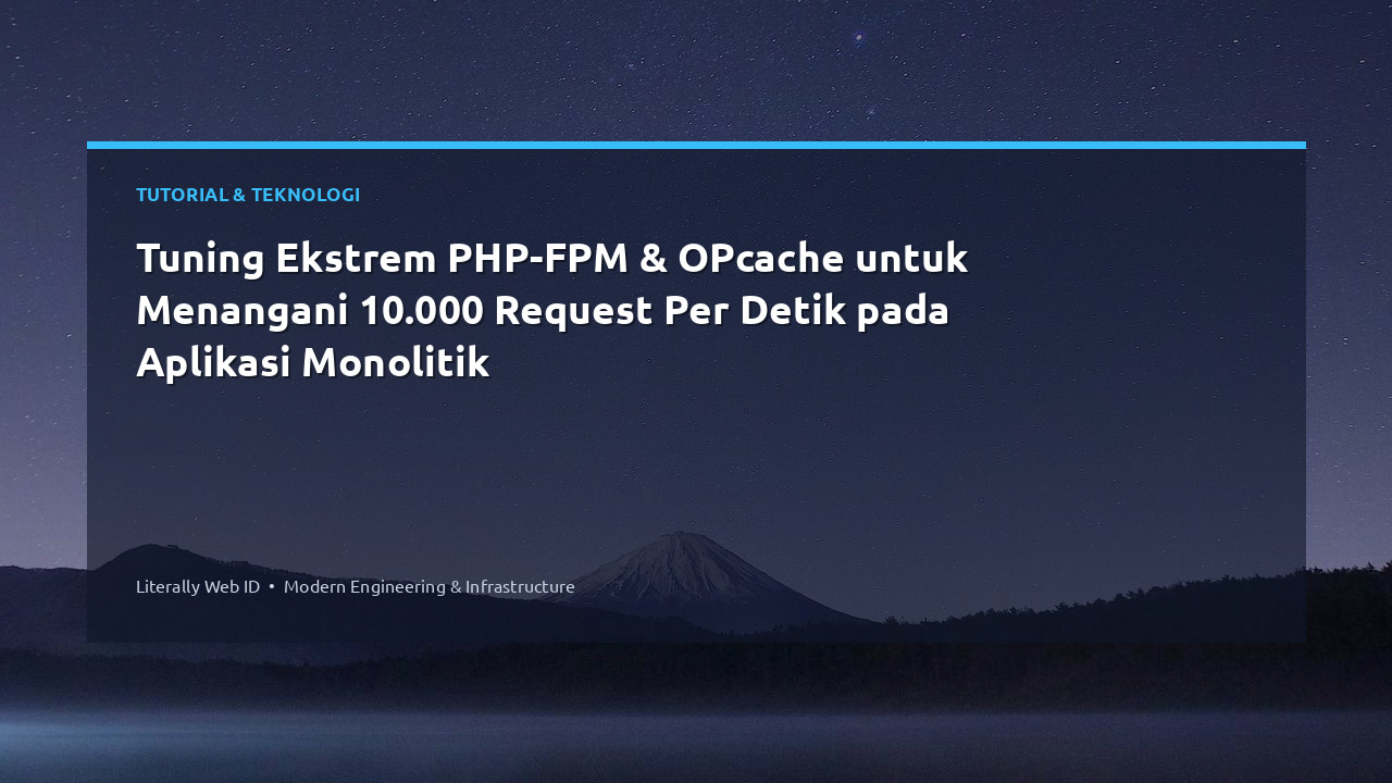 Tuning Ekstrem PHP-FPM & OPcache untuk Menangani 10.000 Request Per Detik pada Aplikasi Monolitik