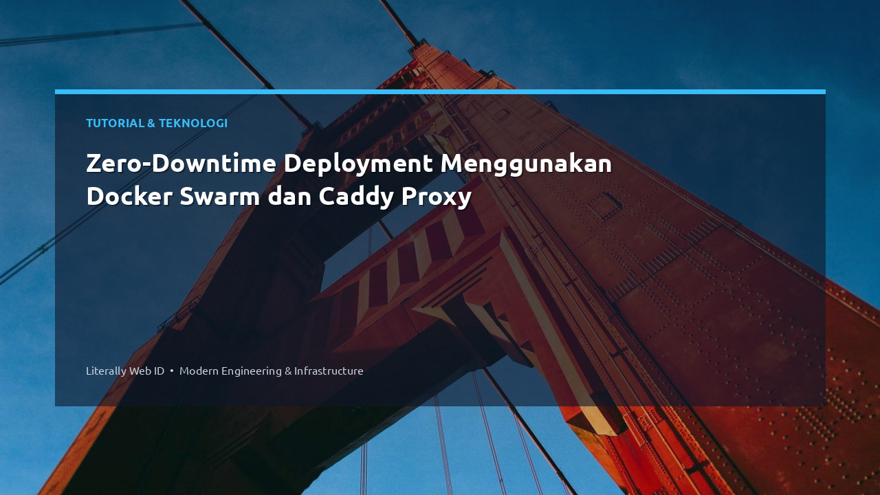 Zero-Downtime Deployment Menggunakan Docker Swarm dan Caddy Proxy
