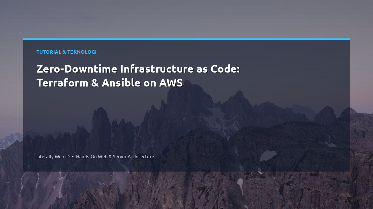 Zero-Downtime Infrastructure as Code: Terraform & Ansible on AWS