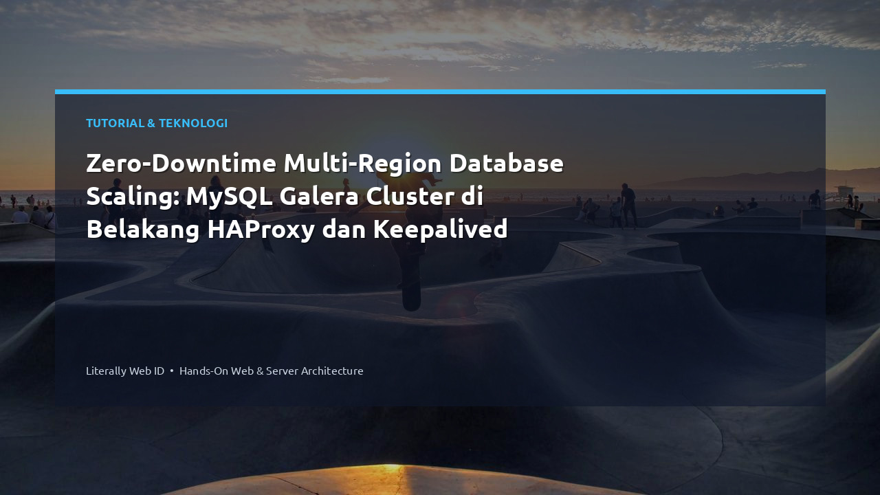 Zero-Downtime Multi-Region Database Scaling: MySQL Galera Cluster di Belakang HAProxy dan Keepalived