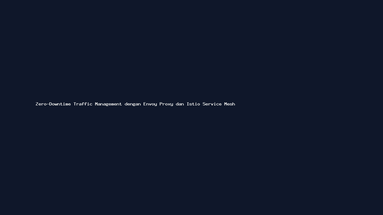 Zero-Downtime Traffic Management dengan Envoy Proxy dan Istio Service Mesh