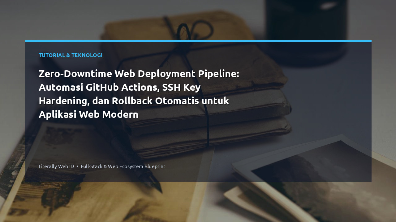 Zero-Downtime Web Deployment Pipeline: Automasi GitHub Actions, SSH Key Hardening, dan Rollback Otomatis untuk Aplikasi Web Modern