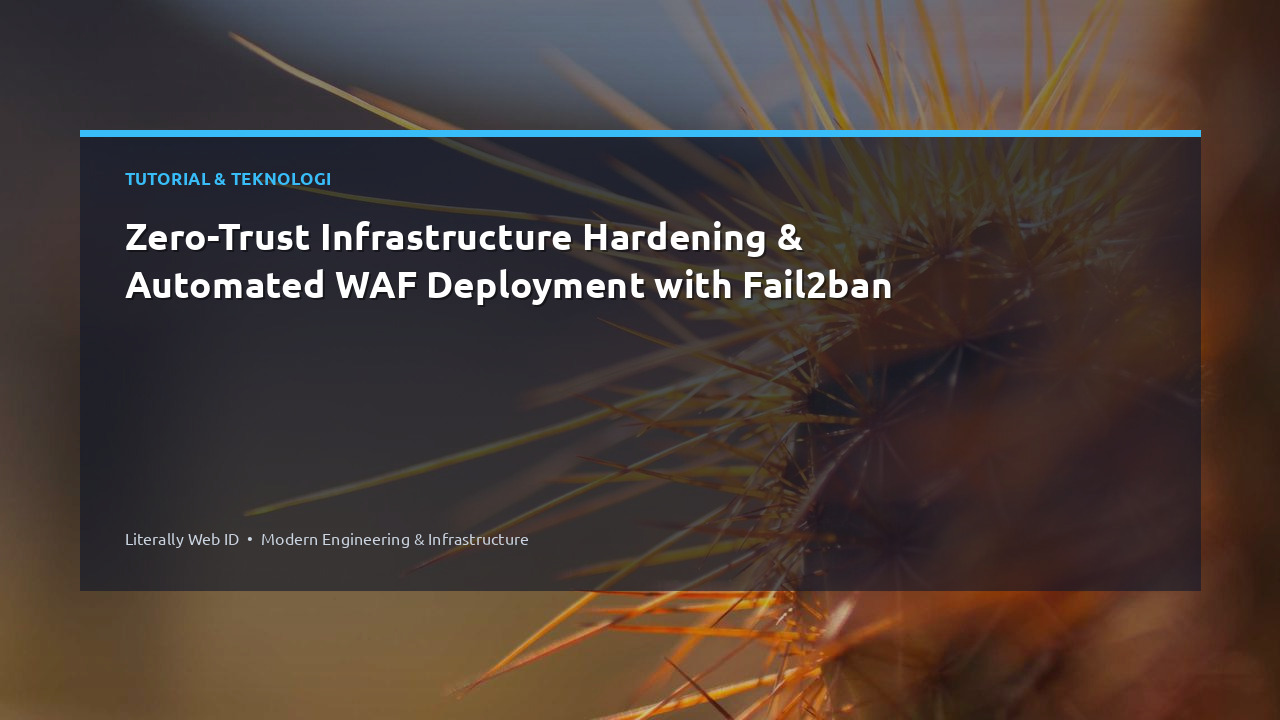Zero-Trust Infrastructure Hardening & Automated WAF Deployment with Fail2ban